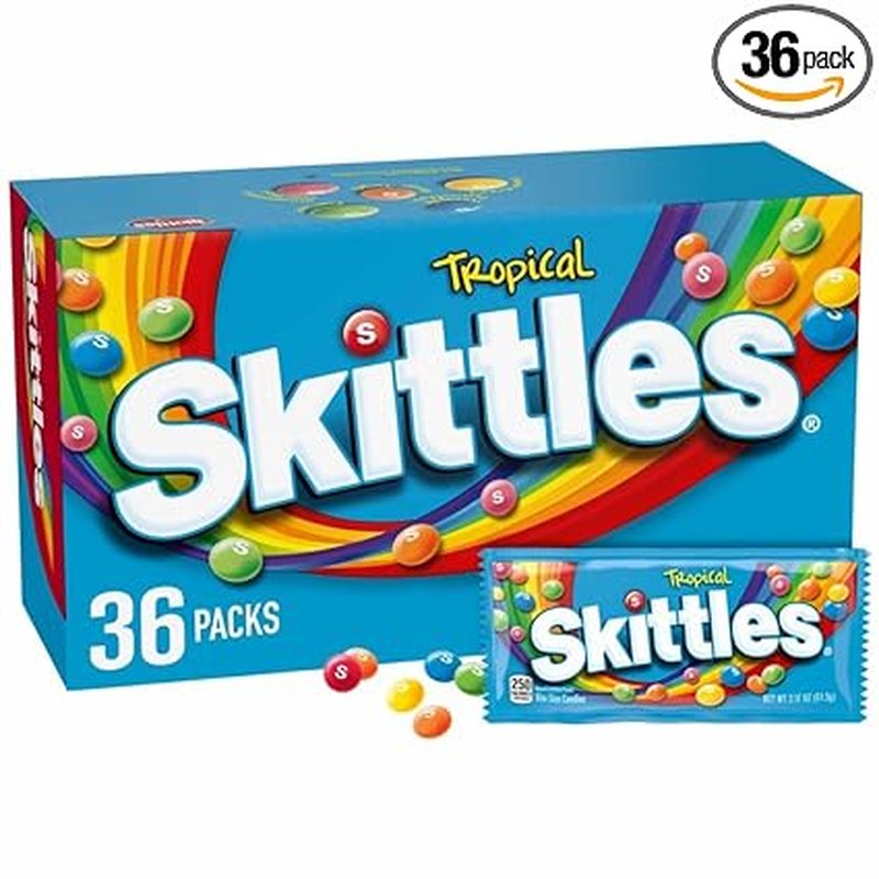 Skittles Tropical Candy 36 Count Pack wholesale candy/snack retail distribution