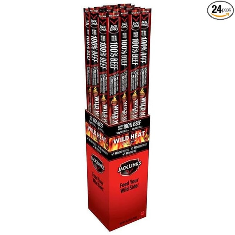 J/L All Beef Stix Wild Heat 1.84 Oz, 24 Count wholesale candy/snack retail distribution
