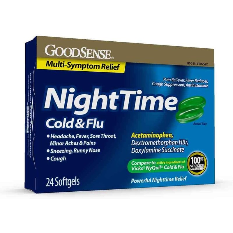 GoodSense Nighttime Cold & Flu Relief Liquid 8 oz wholesale health&beauty retail distribution