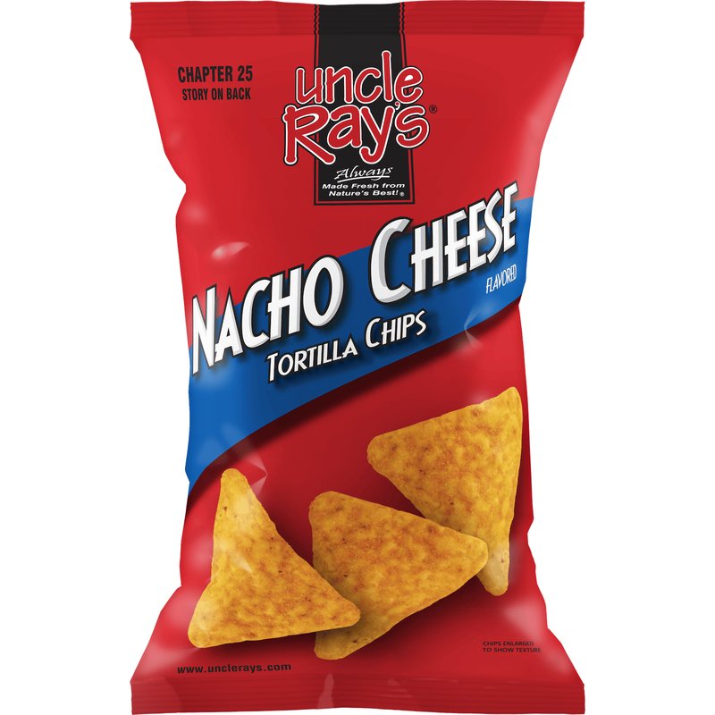 Uncle Ray's Nacho Cheese Tortilla Chips 3.5 oz bags wholesale candy/snack retail distribution