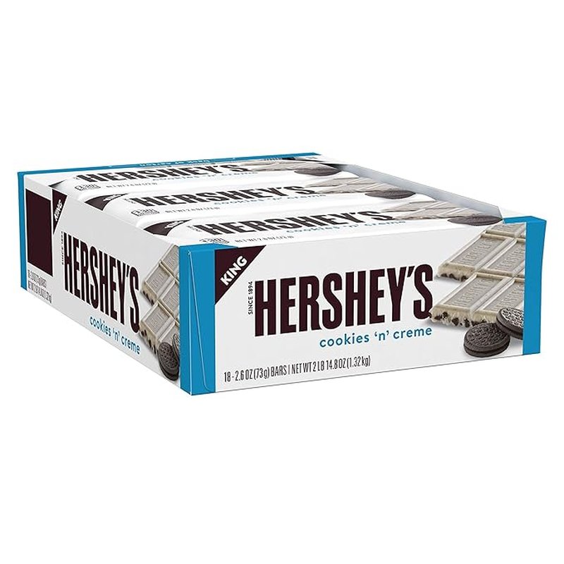 Hershey Cookies 'N' Crème King Size 18 Count wholesale candy/snack retail distribution