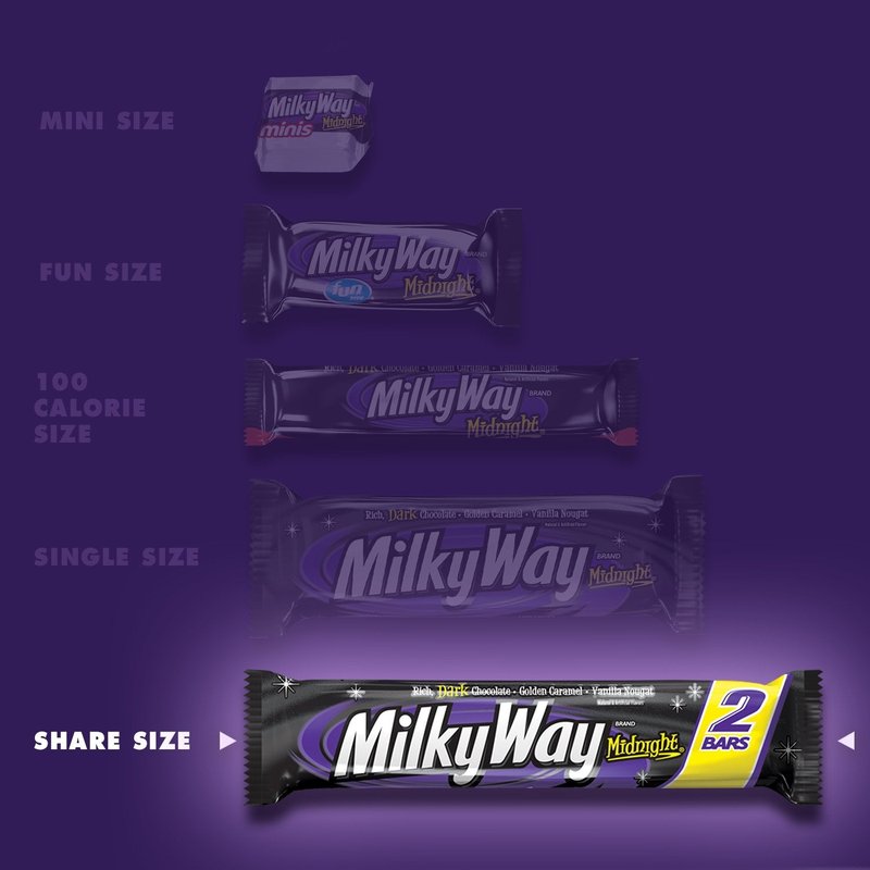 Milky Way Midnight Dark candy bar 2.83 oz wholesale candy/snack retail distribution