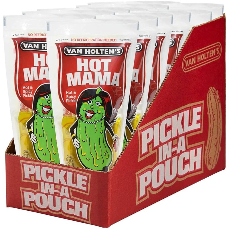 Van Holten's Hot Mama Pickle-In-A-Pouch jumbo pickle wholesale grocery retail distribution