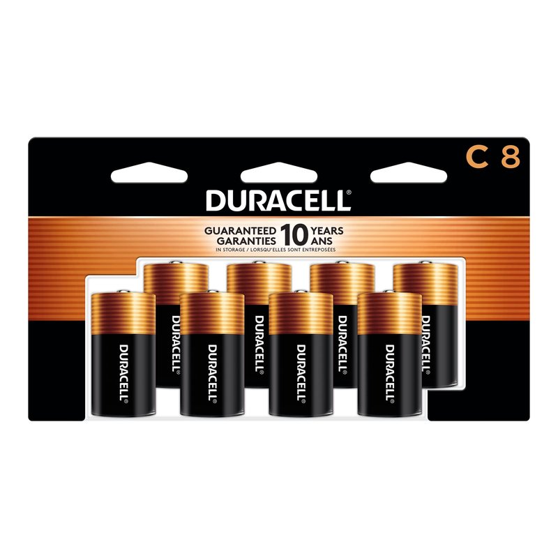 Duracell Coppertop C Alkaline Batteries 8 Count wholesale household retail distribution