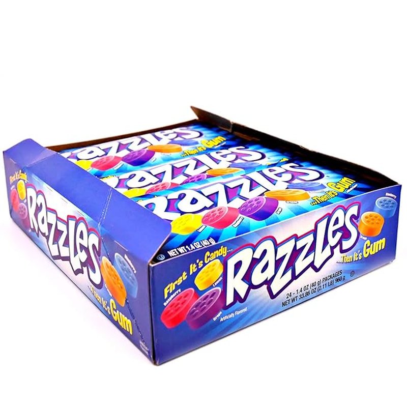 Razzles Berry Mix 1.4 Oz 24 Count wholesale candy/snack retail distribution