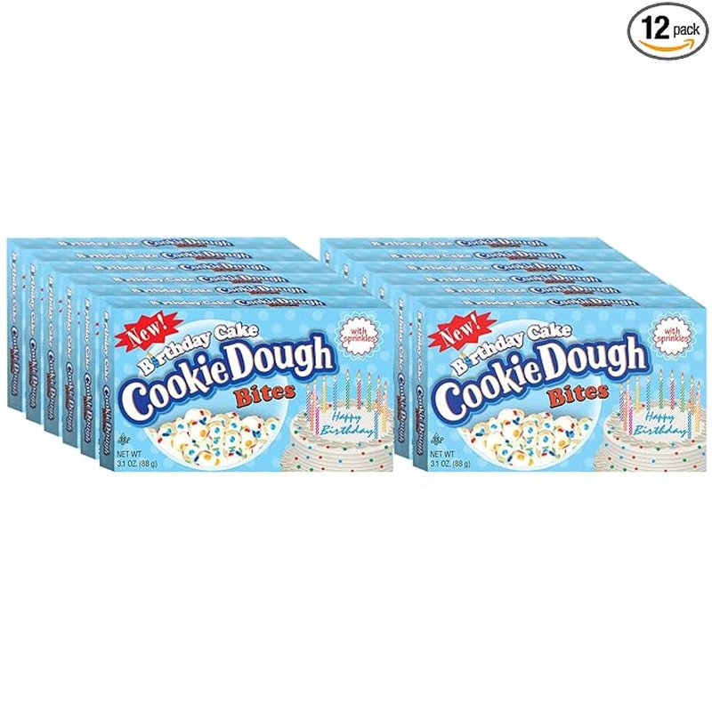 Birthday Cake Bites Candy Snack 3.1 oz 12 Ct Box wholesale candy/snack retail distribution