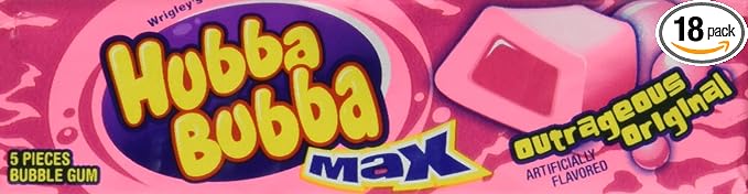 Hubba Bubba Max 5 Pk / 18 Ct Original