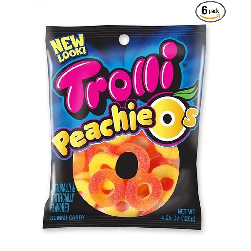 Trolli Peachie Candy 4.25 Oz bag wholesale candy/snack retail distribution