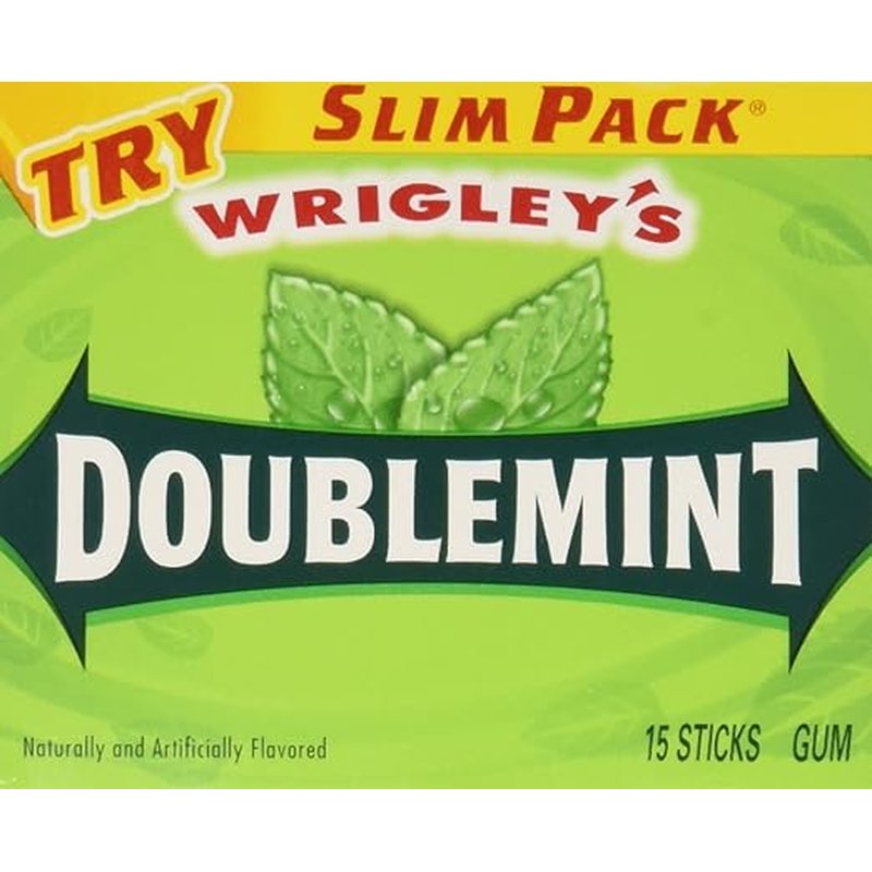 Wrigley's Doublemint Chewing Gum 15-Stick Packs Box of 10 wholesale candy/snack retail distribution