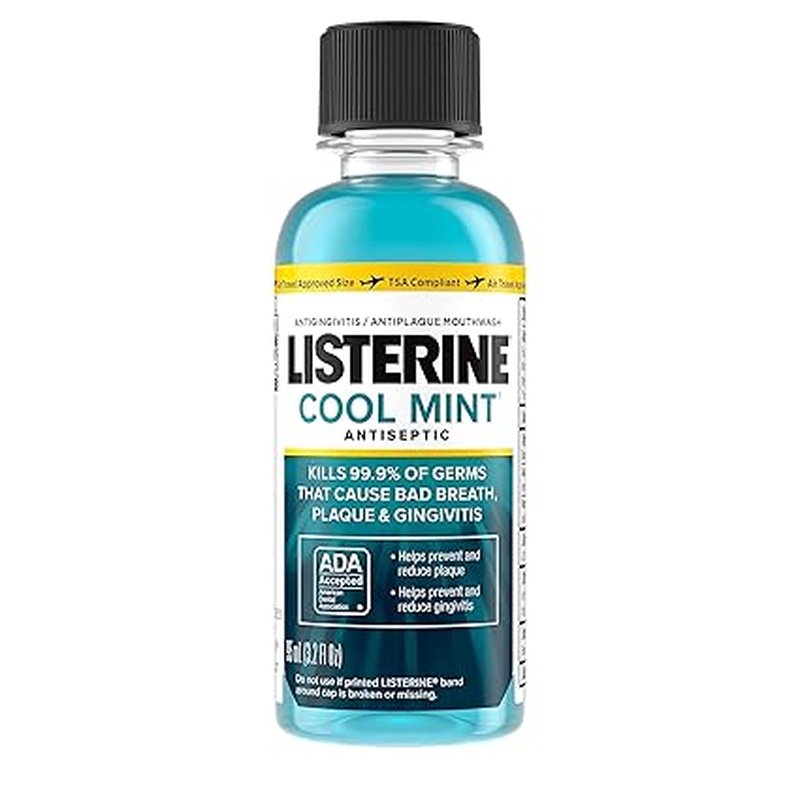 Listerine Cool Mint Antiseptic Mouthwash Travel Size 3.2 oz wholesale listerine cool mint antiseptic mouthwash travel size – 3.2 oz | kills 99% of germs for fresh breath & healthier gums retail distribution