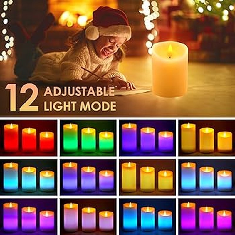 Magic Light Flameless LED Candles 12-Pack - Multicolor & Warm White with Remote Control wholesale household retail distribution