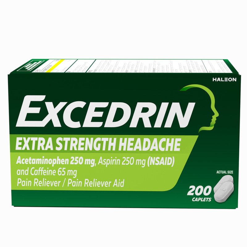 Excedrin Extra Strength Pain Reliever Caplets 100 Count Pack of 2 wholesale health&beauty retail distribution