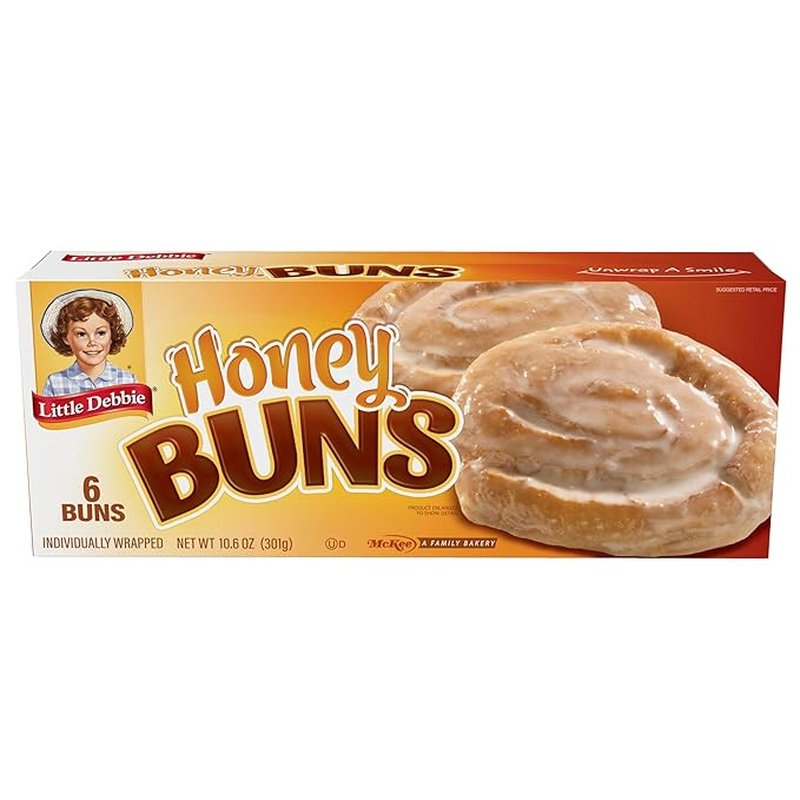 Honey Buns 6 Count Box wholesale candy/snack retail distribution with soft pastry rolls and light glaze