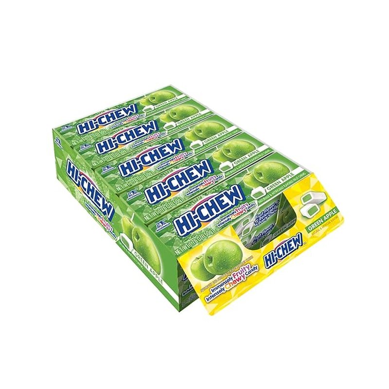 Hi-Chew Green Apple Candy 1.76 Oz 15 Count wholesale candy/snack retail distribution