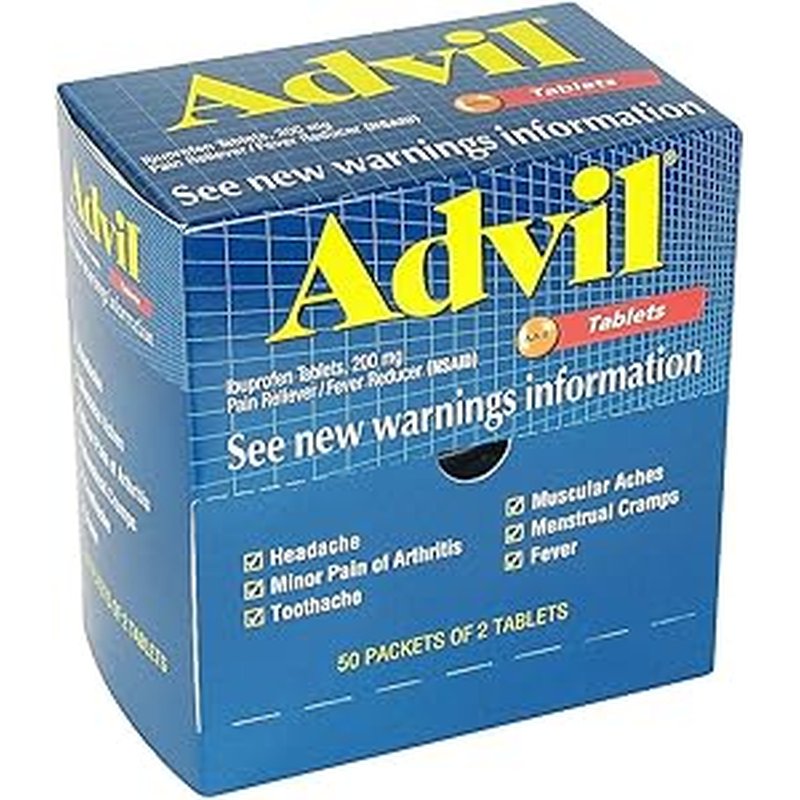 Advil Pain Reliever Pocket Pack 2 doses wholesale painkiller retail distribution
