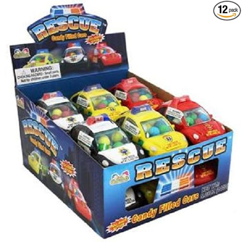 RESCUE Candy Filled Cars 12 CT wholesale candy/snack retail distribution