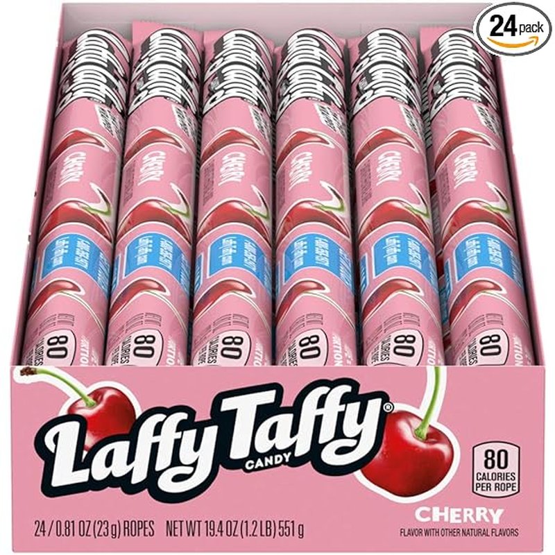 Laffy Taffy Cherry 24 Ct chewy candy wholesale candy/snack retail distribution