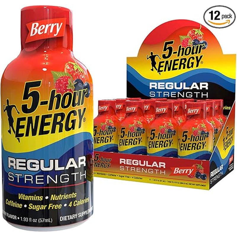 5-Hour ENERGY Shot Regular Strength Berry 1.93 Oz wholesale energy shot retail distribution