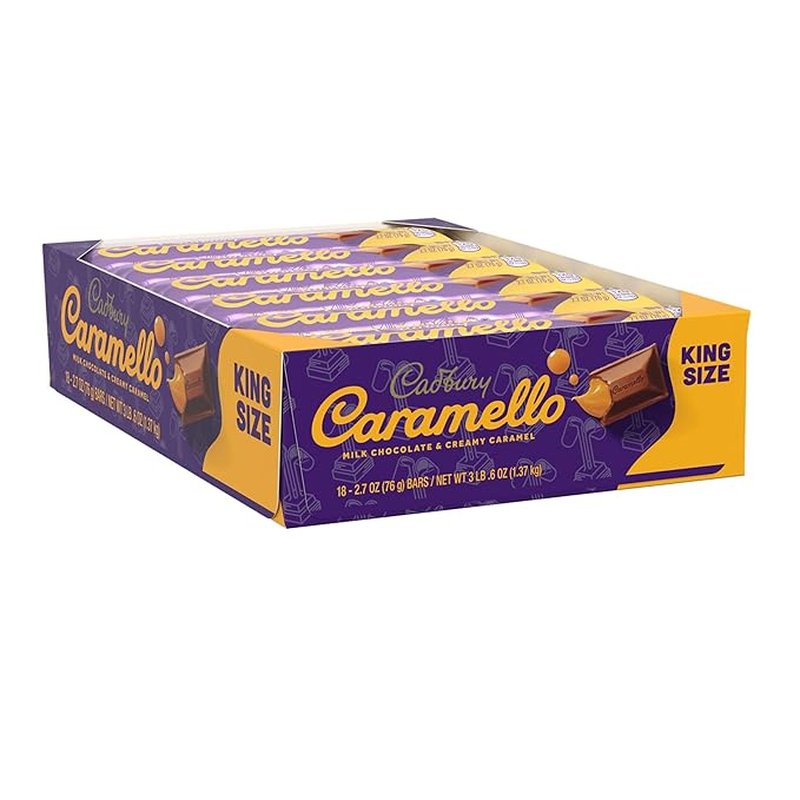 Cadbury Caramello King Size bars 18 count wholesale candy/snack retail distribution
