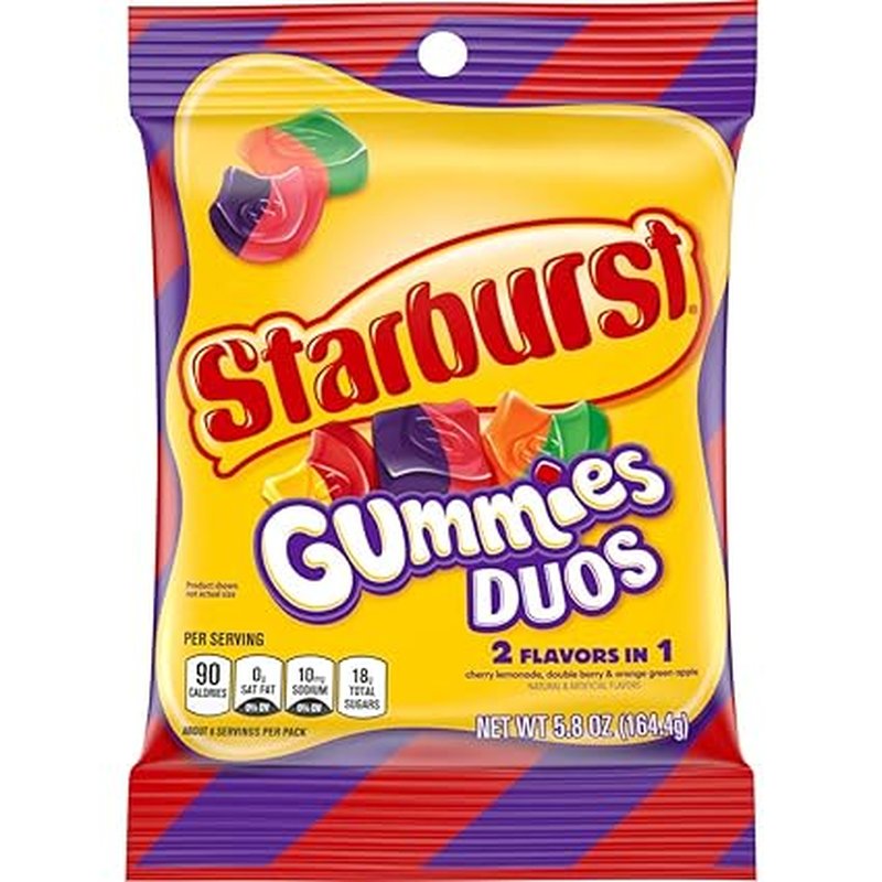 Starburst Gummies Duos 5.8 oz wholesale candy/snack retail distribution