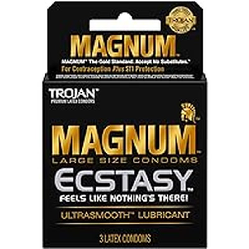 TROJAN Magnum Ribbed Large Size Condoms 3 Pack wholesale health&beauty retail distribution