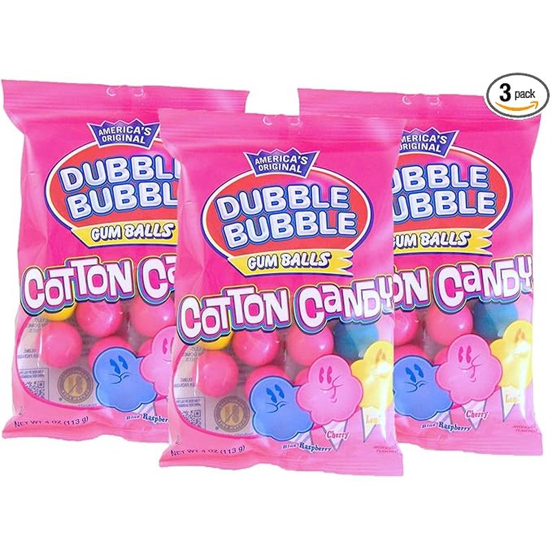 Double Bubble Gum Balls Cotton Candy 4 Oz Bag wholesale candy/snack retail distribution