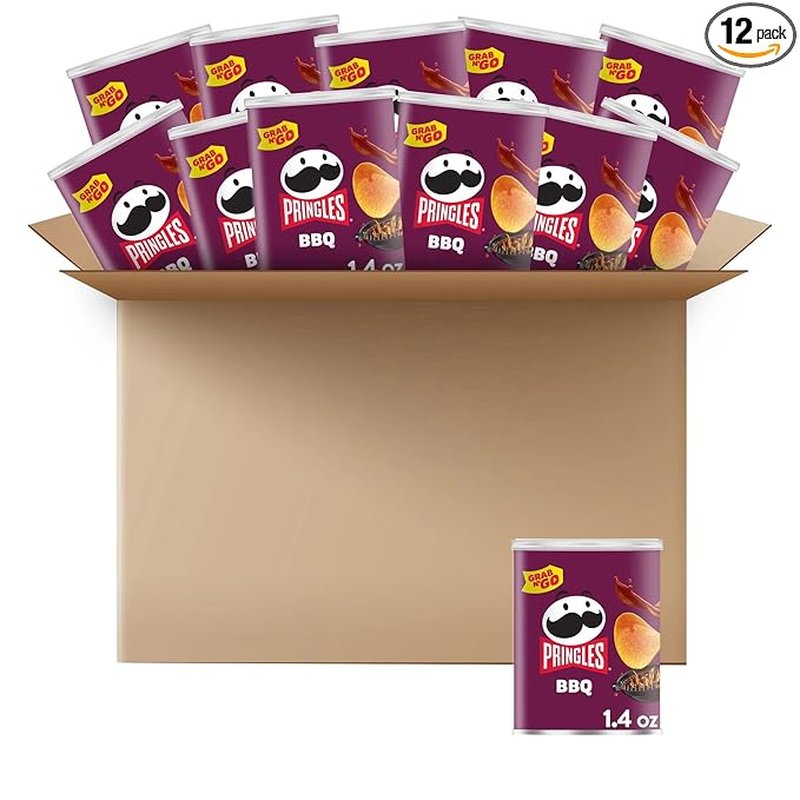 Pringles Grab N' Go BBQ Potato Crisps 1.41 oz wholesale candy/snack retail distribution
