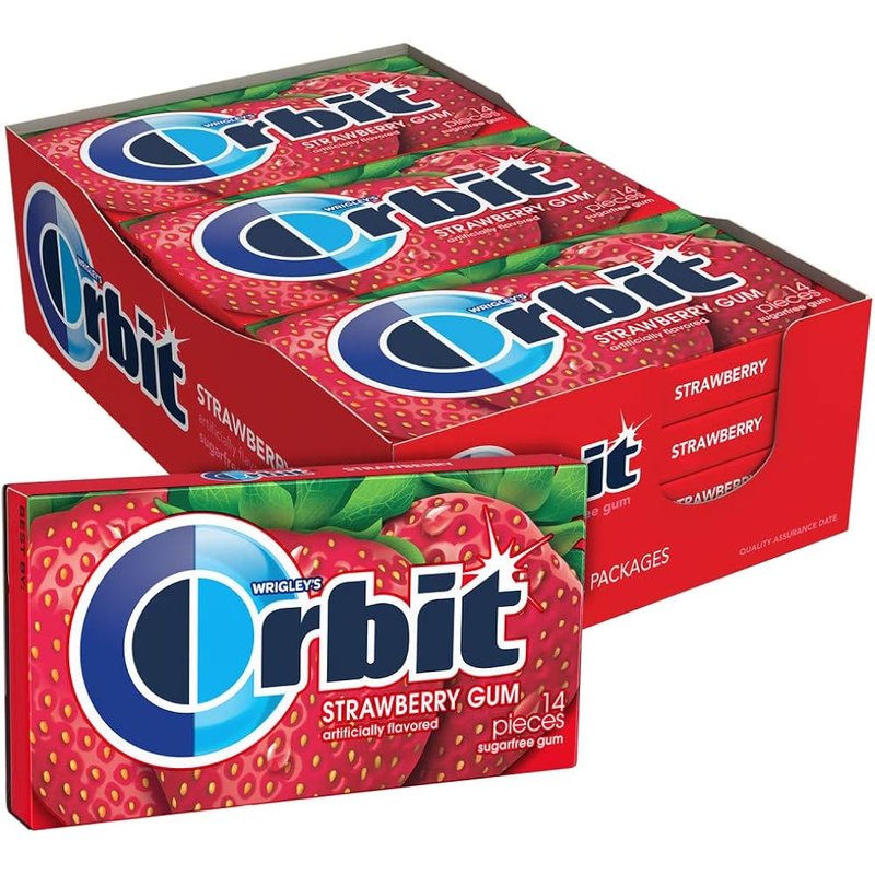 Orbit Strawberry Remix Gum 14 Piece Pack wholesale candy/snack retail distribution