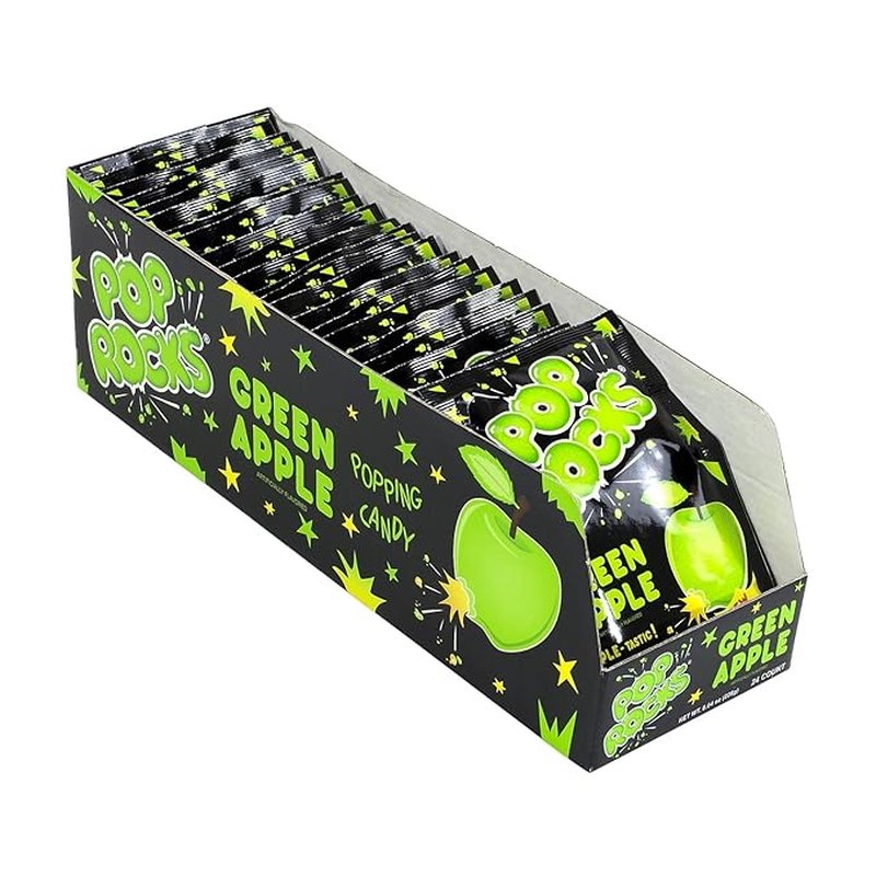 Pop Rocks Green Apple candy 24 ct wholesale candy/snack retail distribution