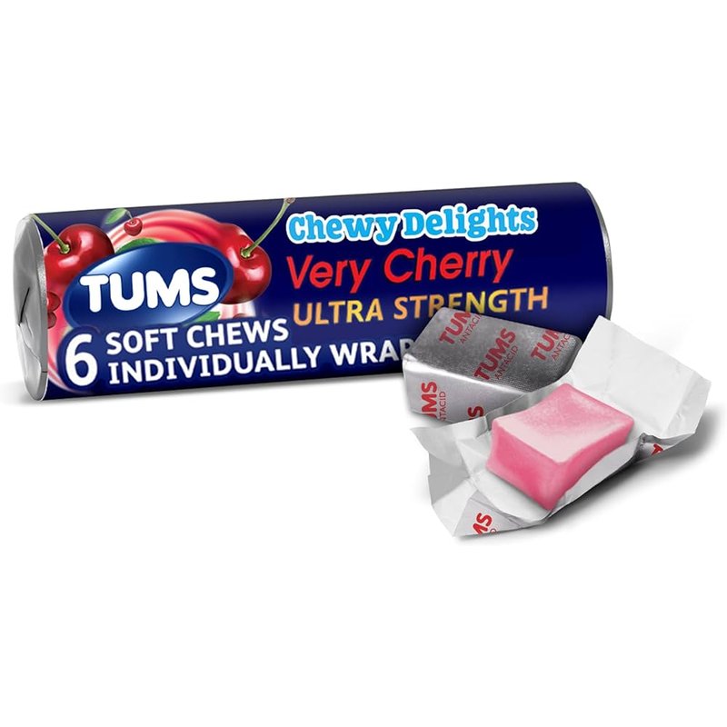 TUMS CHEWY DELIGHT VERY CHERRY 6 / 12 CT