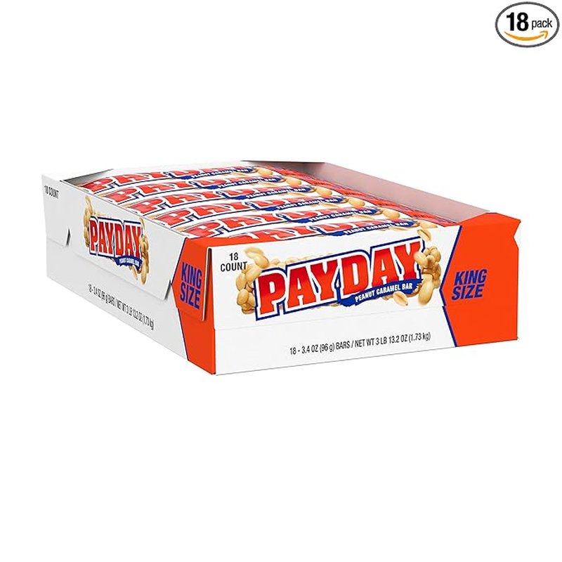 Hershey Payday King Size Candy Bar 18 Count wholesale candy/snack retail distribution