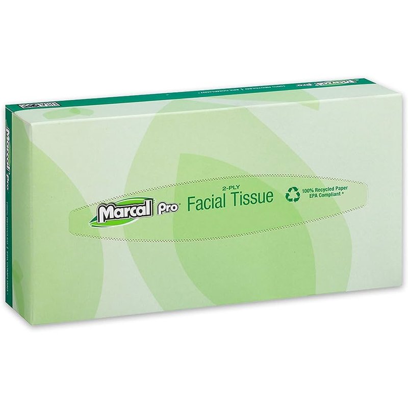 Marcal Pro 100% Recycled Facial Tissue 160 Count wholesale household retail distribution