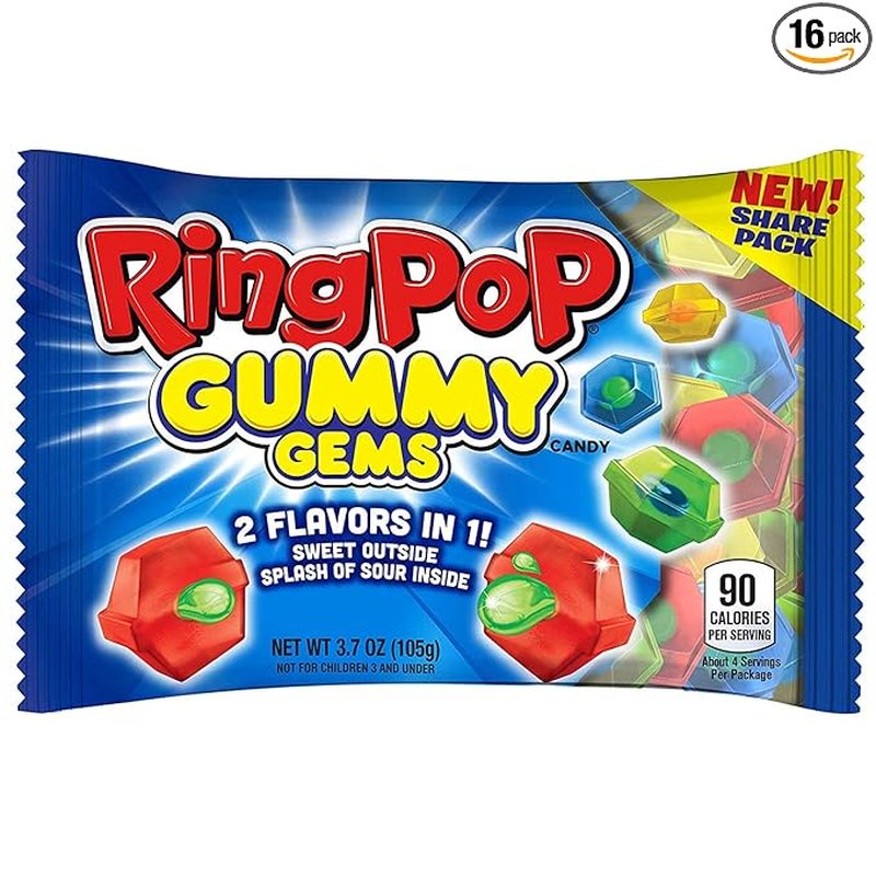 Ring Pop Gummy Gems 3.7 Oz wholesale candy/snack retail distribution