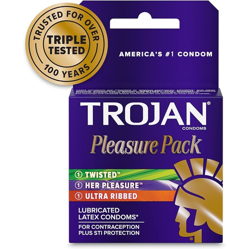 Trojan Pleasure Purple (500217) 3 Pk / 6 Ct