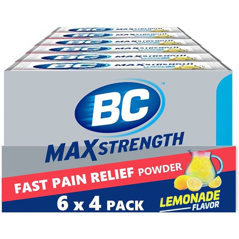 BC MAX Strength Fast Pain Relief Powder 500mg/500mg Lemonade Flavor single-use packs wholesale health&beauty retail distribution