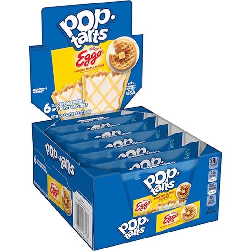 Pop-Tarts Eggo Waffle 3.52 oz 6 Count Box wholesale candy/snack retail distribution