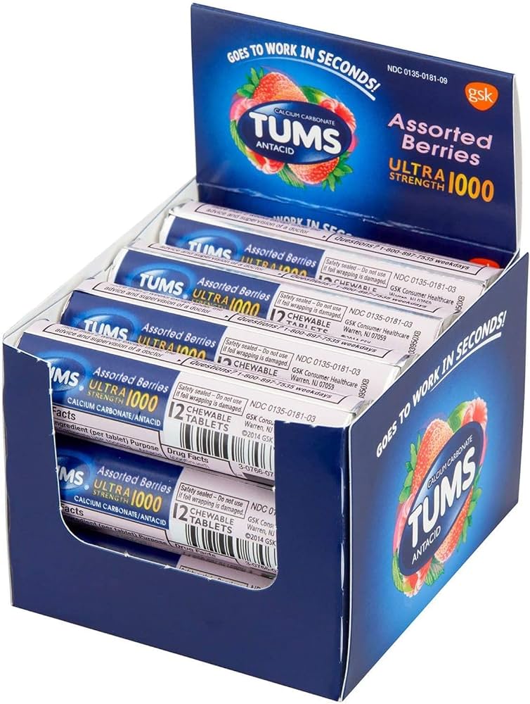 TUMS ULTRA 1000 MS BERRY 12 PK / 12 CT
