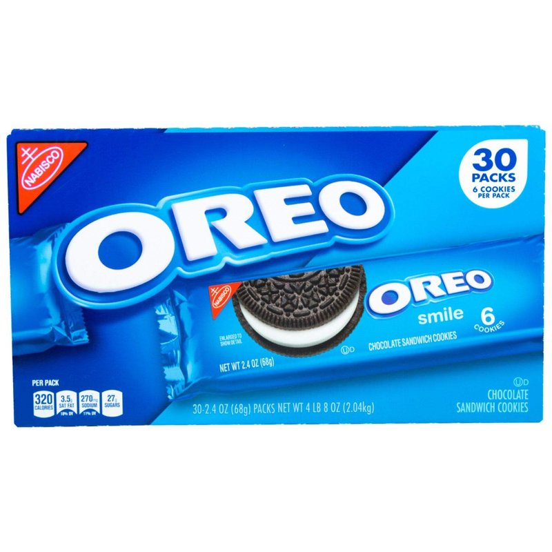 NBC Oreo Chocolate Sandwich Cookies 2.4 Oz 30 Count wholesale candy/snack retail distribution