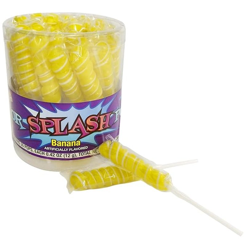 Color Splash Pops Yellow 30 Count wholesale candy/snack retail distribution