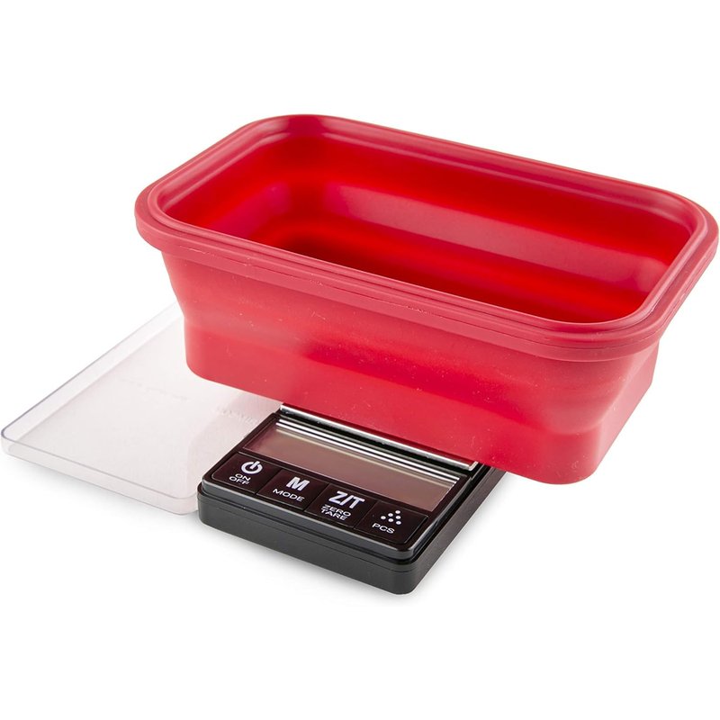 Truweigh Crimson Digital Scale with Collapsible Bowl 1000g x 0.1g precision scale wholesale tw crimson scale collapsible retail distribution