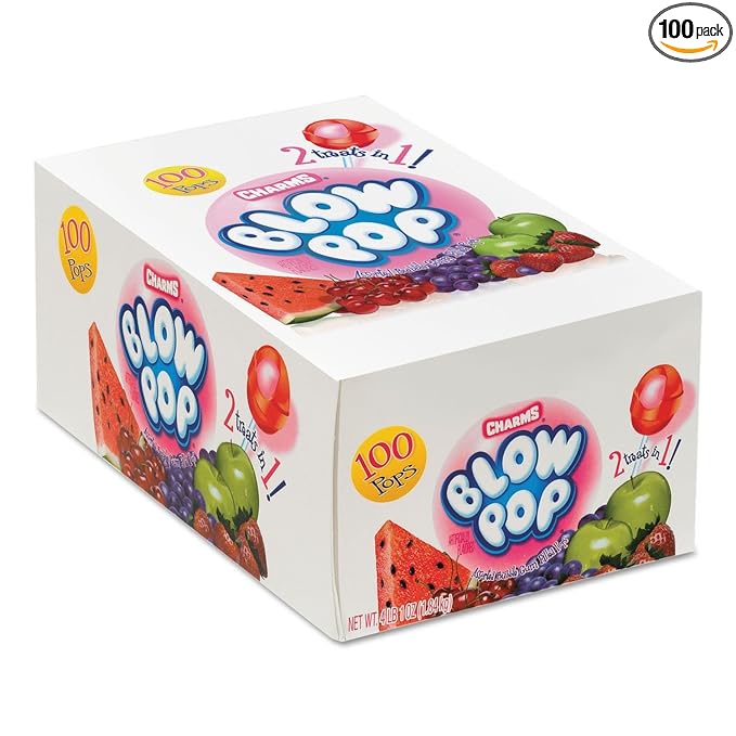 CHARMS BLOW SWEET POP WITH GUM 100 CT