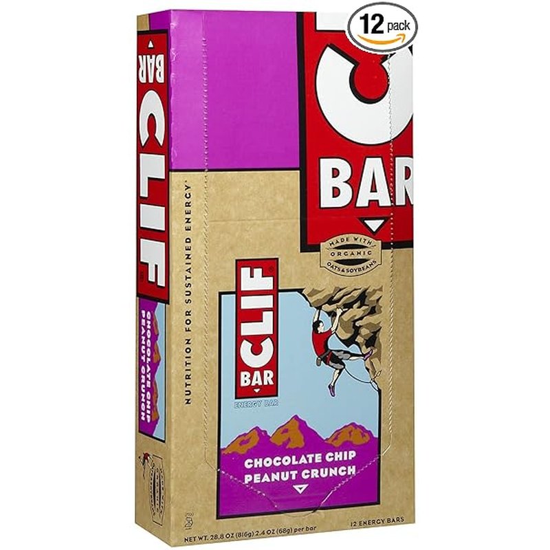 Clif Bar Chocolate Chip Peanut Crunch 12 Count wholesale candy/snack retail distribution