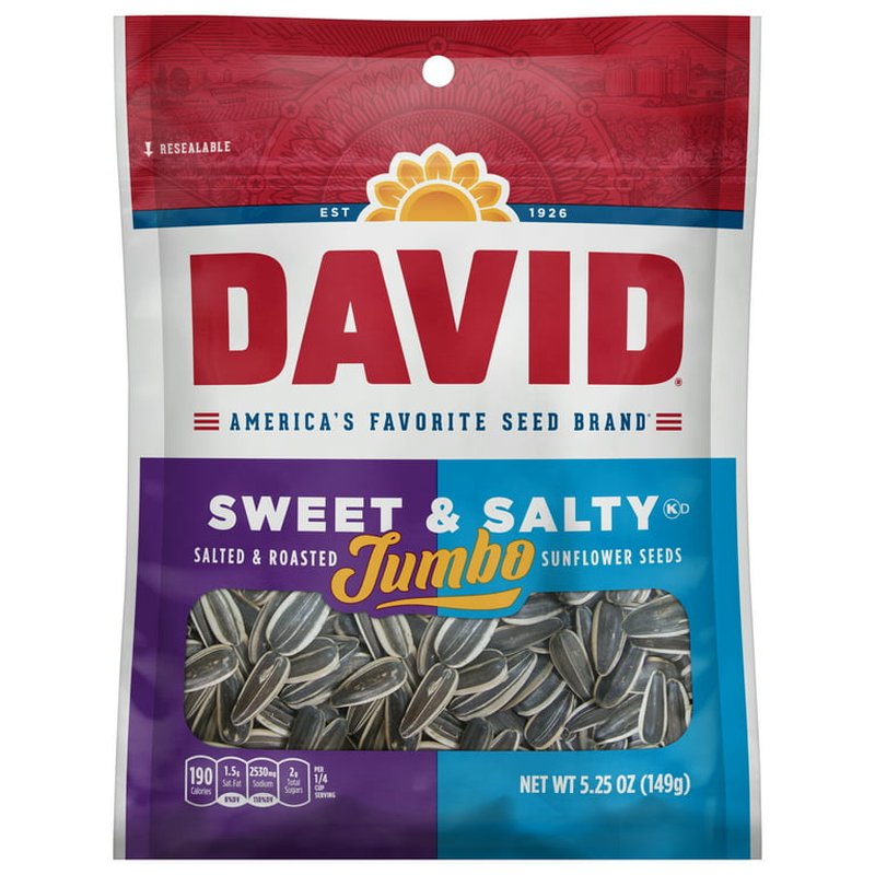 David Jumbo Seed Sweet & Spicy 5.25 Oz wholesale candy/snack retail distribution