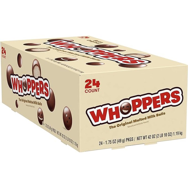 Hershey Whoppers Malted Milk Balls 24 Count wholesale candy/snack retail distribution