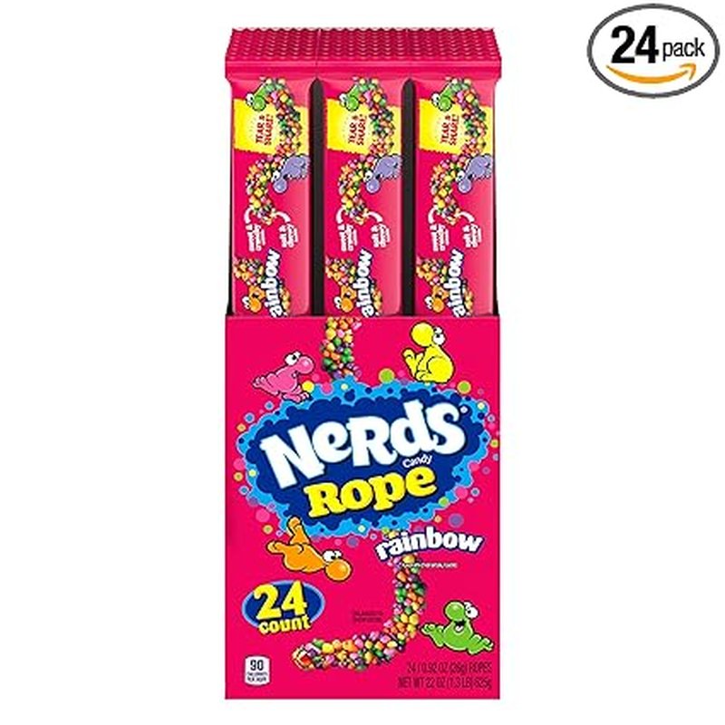 Nerds Rope Rainbow Candy 24 Count Box wholesale candy/snack retail distribution