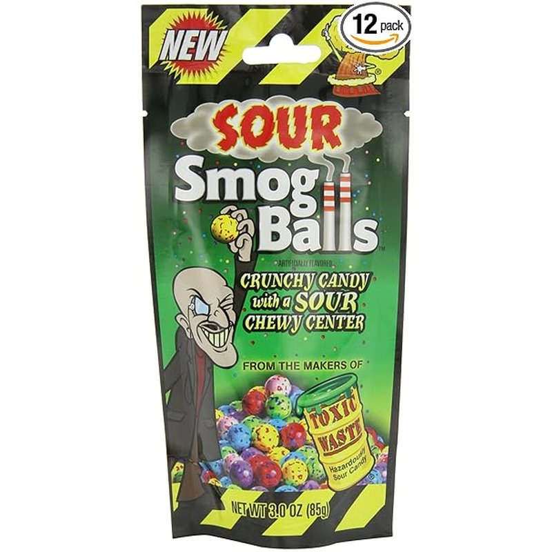 Toxic Waste Sour Smog Balls 3 Oz wholesale candy/snack retail distribution