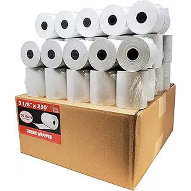 BuyRegisterRolls Thermal Receipt Paper Rolls 3 1/8 x 230 feet wholesale thermal paper retail distribution