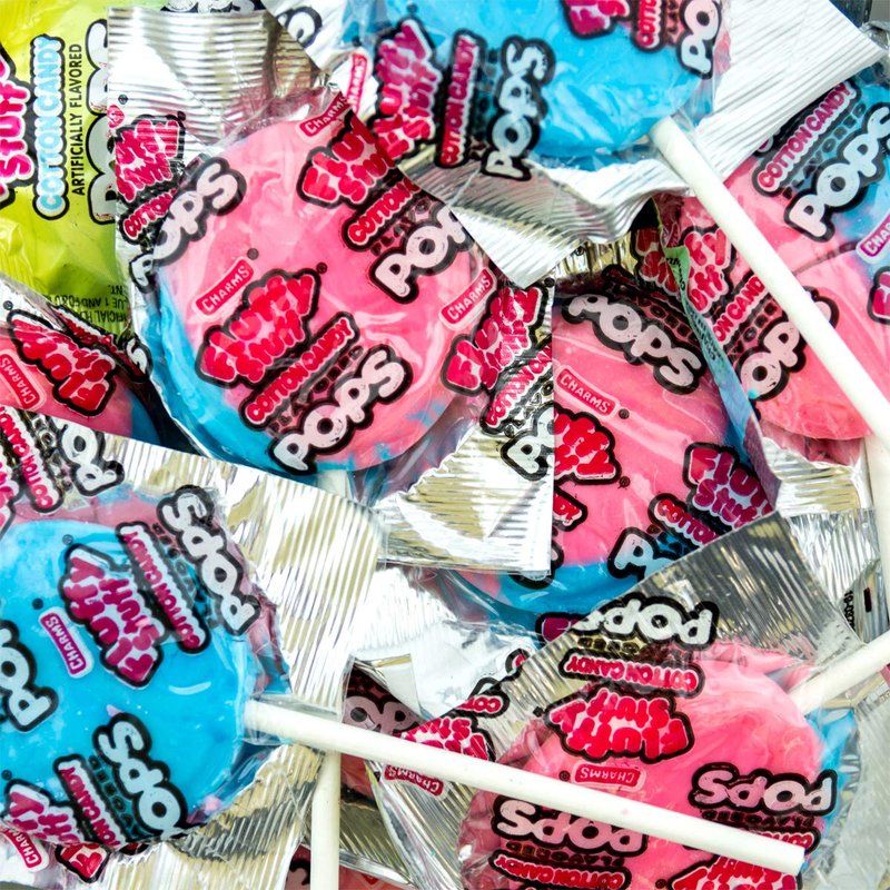 Charms Blow Cotton Candy Lollipops 48 count wholesale candy/snack retail distribution