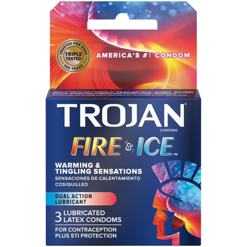 Trojan Fire & Ice Dual Action Condoms 3 Pack wholesale health&beauty retail distribution