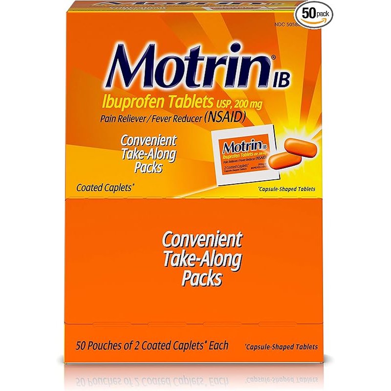 Motrin IB 25/2 Pack 250 mg Ibuprofen tablets wholesale otc medicines retail distribution